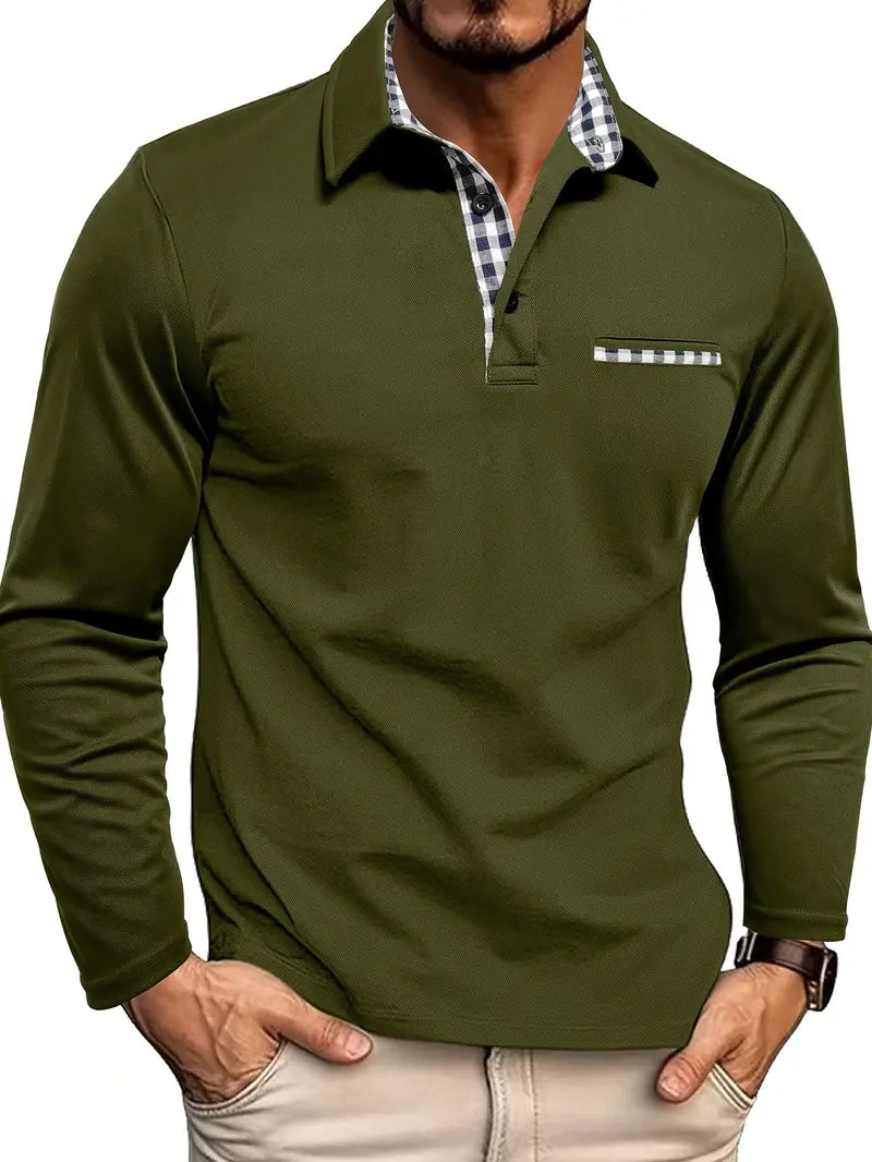 GERNAN | Men's Long Sleeve Polo Shirt