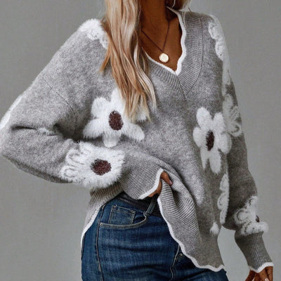 Janice | Soft Floral Knit Sweater