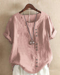 Beatrice | Women’s Summer Button Detail Casual Blouse