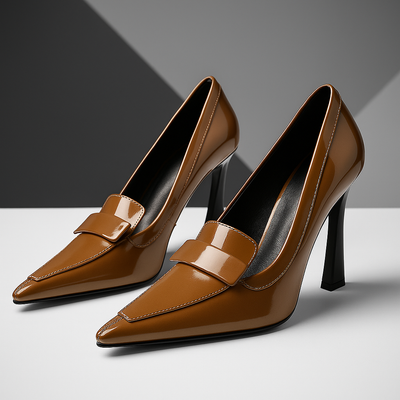 Kimiko - Patent Leather Pointed Toe Pumps