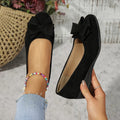 Bella | Women's Bow Detail Round Toe Ballet Flats Slip-On