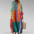 Maren | Women's Linen Colorblock Stripe Oversized Maxi Dress