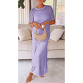 Marla | Women's Breathable Crochet Knit Short Sleeve Maxi Dress