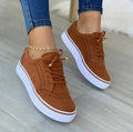 Harper | Women's Platform Sneakers Lace-Up Brogue Detail