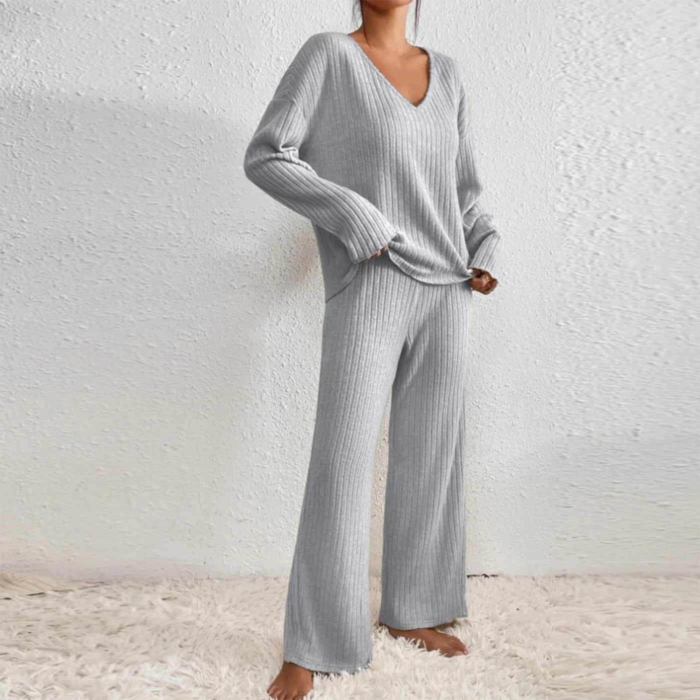 Calyntha - V - Knit Two-Piece Set