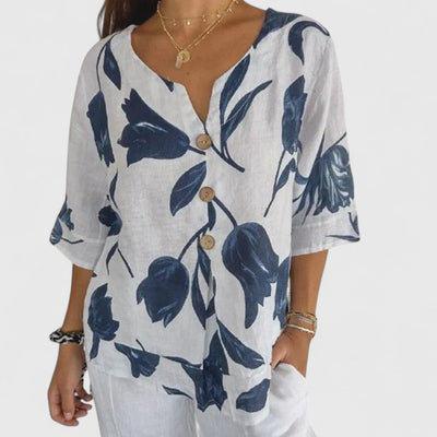 Isabel | Elegant Floral Print Blouse