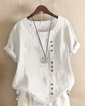 Casual Button-Front Tunic Top with Relaxed Fit and Versatile Everyday Styling
