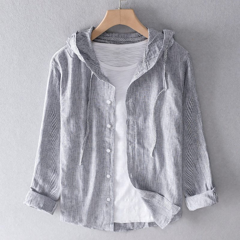 Avery Striped Hooded Shirt