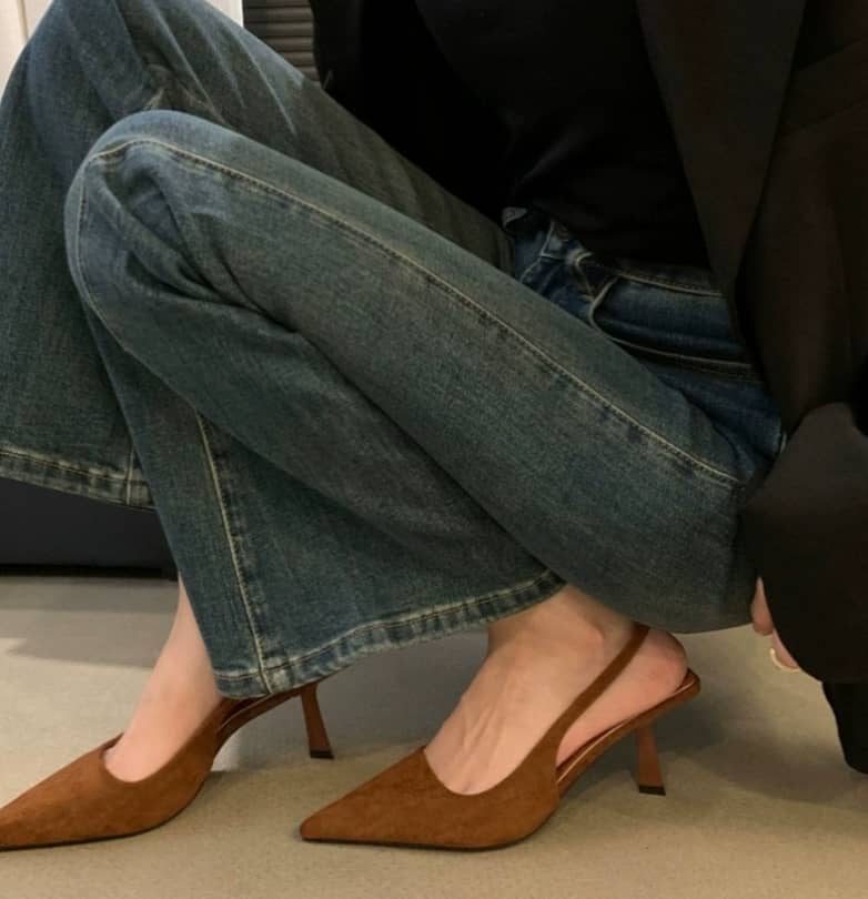 Marlena™ | Nude Slingback Heels with Slim Heel