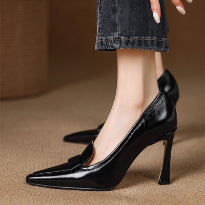 Kimiko - Patent Leather Pointed Toe Pumps