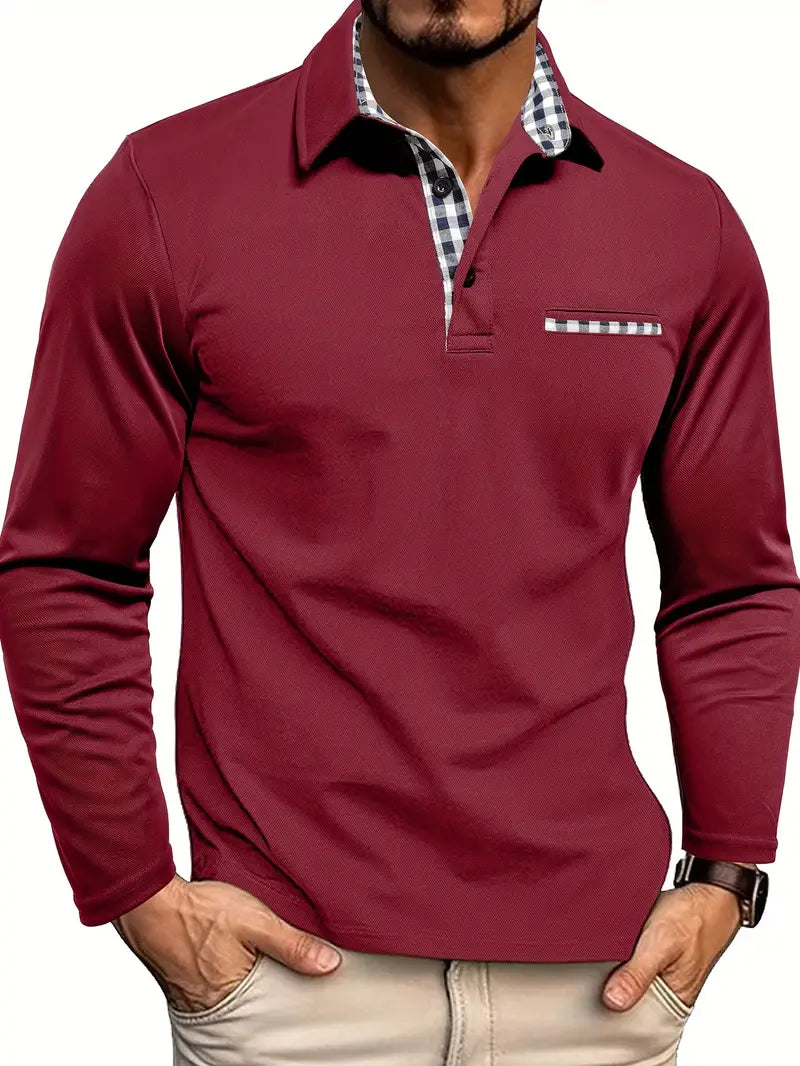 GERNAN | Men's Long Sleeve Polo Shirt