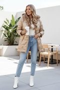 Hooded Quilted Long Puffer Coat