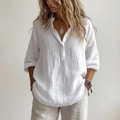 Relaxed Open Collar Blouse
