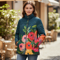 Floral Quilted Snap Jacket
