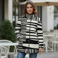 Striped Quilted Snap Jacket