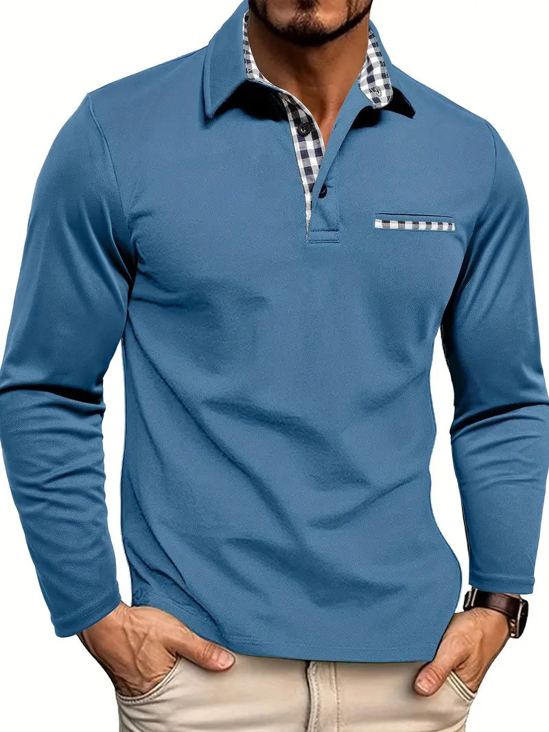 GERNAN | Men's Long Sleeve Polo Shirt