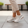 Metallic Panel Lace-Up Sneakers