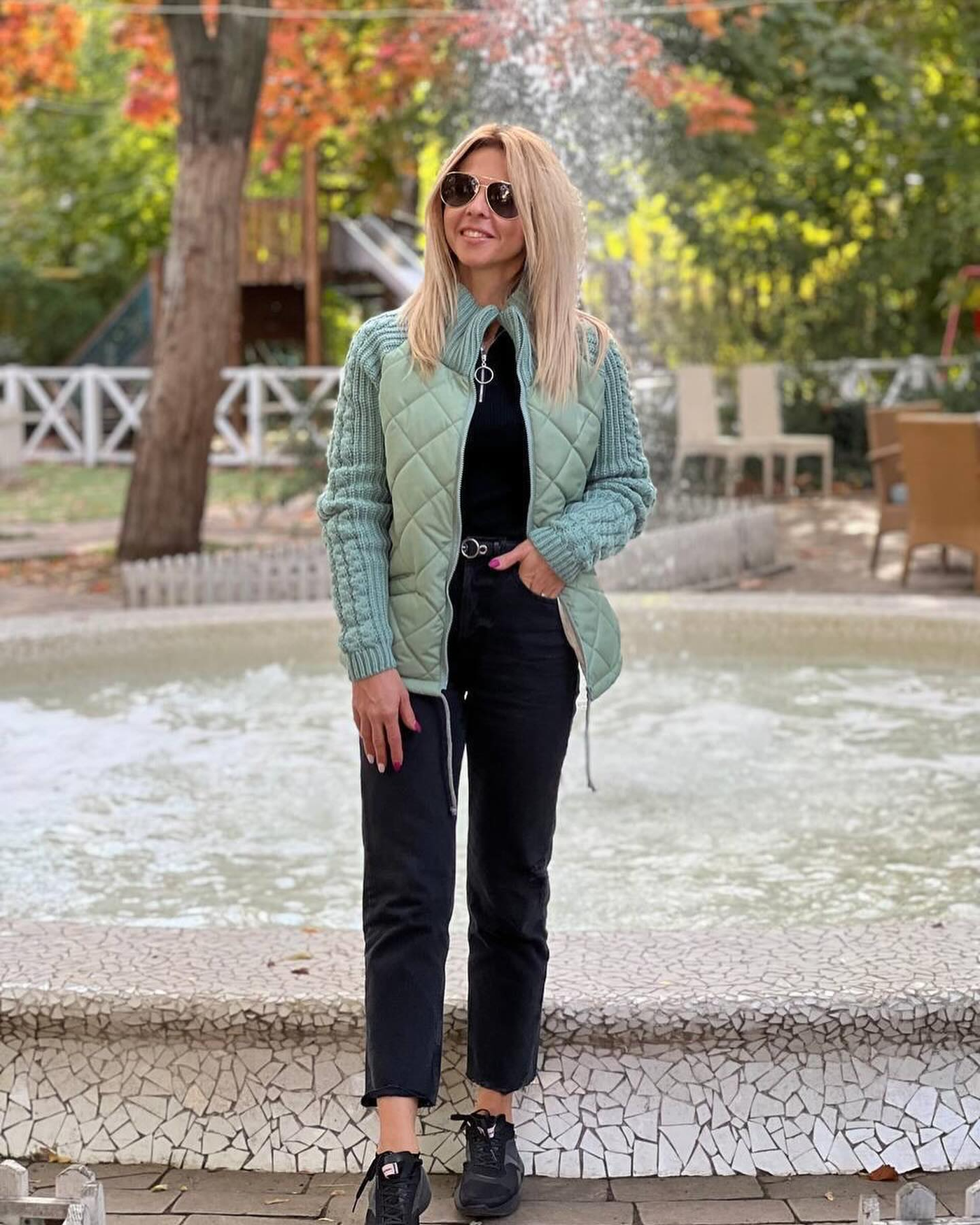 Ava - Patchwork Knitted Jacket for Women