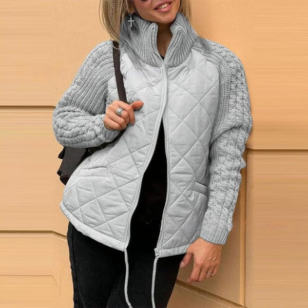 Ava - Patchwork Knitted Jacket for Women