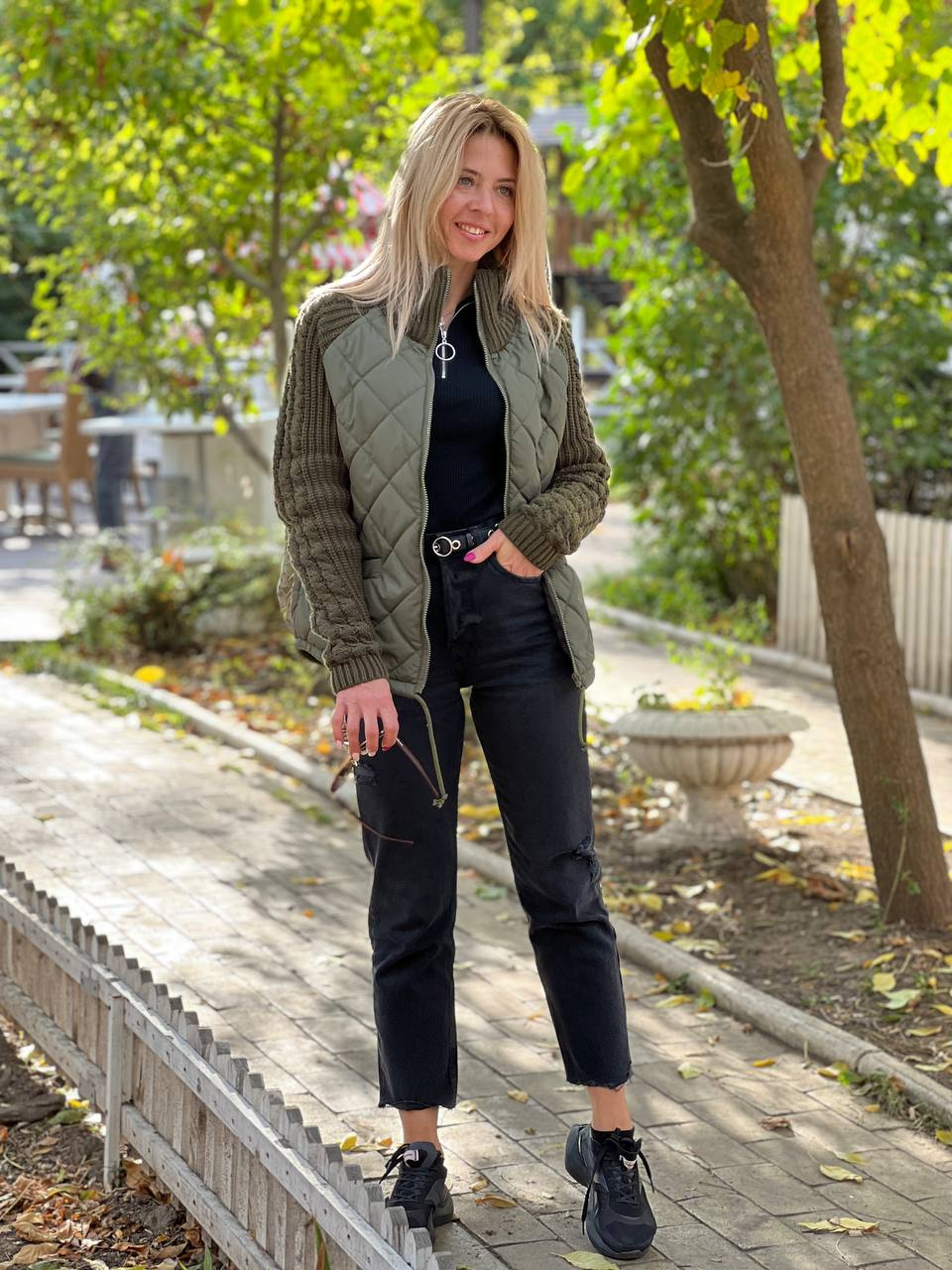 Ava - Patchwork Knitted Jacket for Women