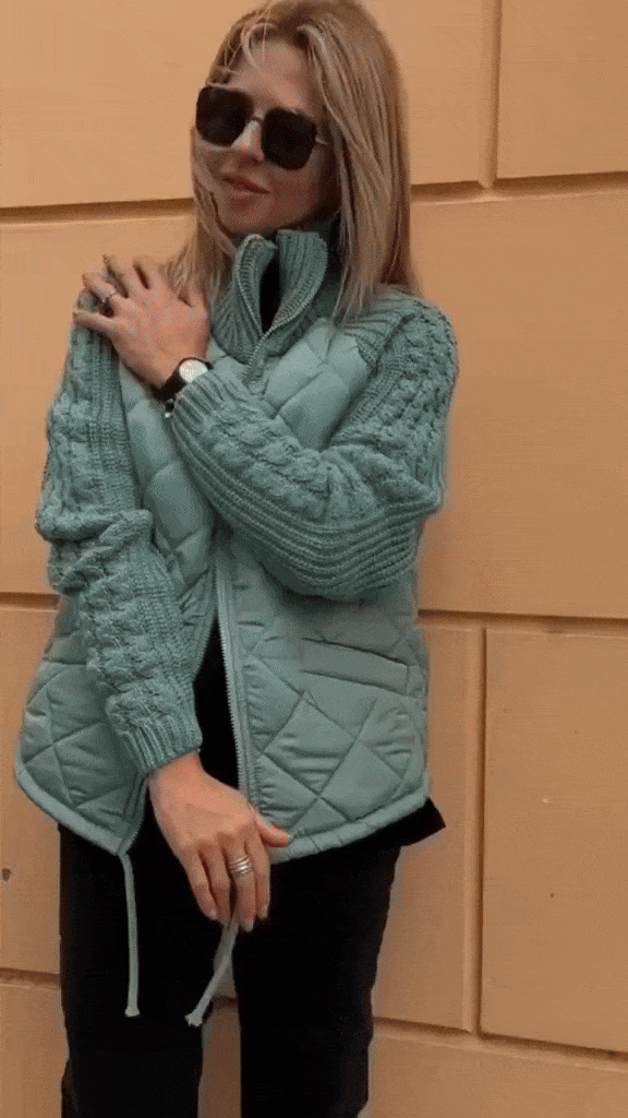 Ava - Patchwork Knitted Jacket for Women