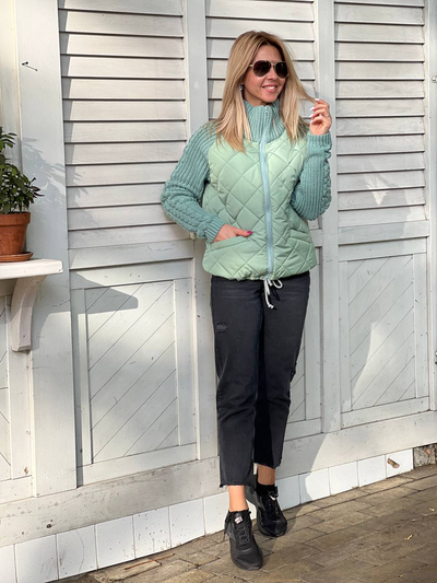 Ava - Patchwork Knitted Jacket for Women