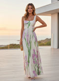Floral Square-Neck Maxi Dress