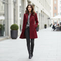 Long Double-Breasted Trench Coat