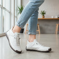 Orthopedic Stitched Strap High-Top Sneakers