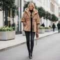 Oversized Faux-Fur Puffer Jacket
