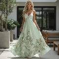 Floral Embellished Maxi Gown