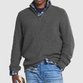 Nathan | Men's Quarter-Zip Ribbed Knit Sweater Business Casual Pullover