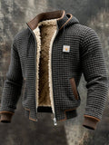 Ethan | Men's Quilted Jacket Fleece-Lined Hooded Full-Zip Sherpa Coat