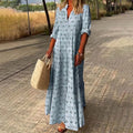 Scarlett | Women's Boho Floral-Print V-Neck Maxi Cocktail Party Dress