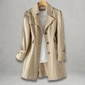 Scarlett | Women's Classic Single-Breasted Trench Coat Notch Lapel