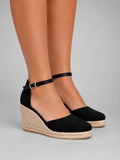 Isabella | Women's Closed-Toe Espadrille Wedge Sandals Ankle Strap