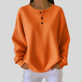Emma | Women's Oversized Waffle Knit Sweater Henley Pullover Top