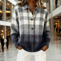 Eleanor | Women's Plaid Button-Front Knit Cardigan Sweater
